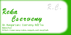reka cserveny business card